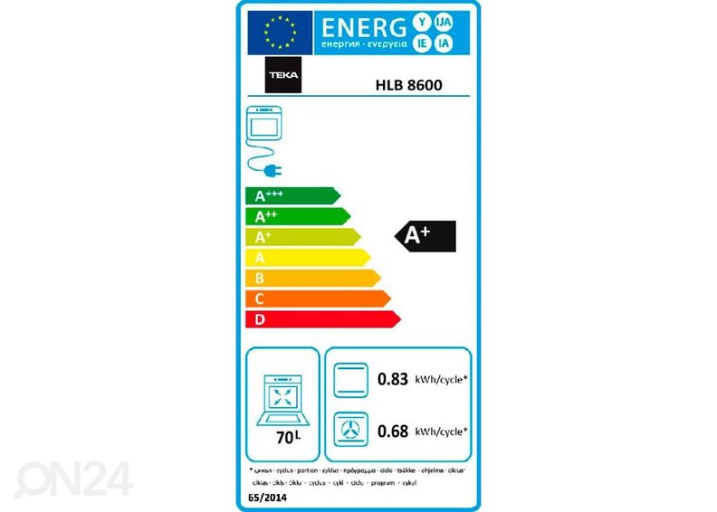 Integreeritav ahi Teka HLB8600BK must suurendatud