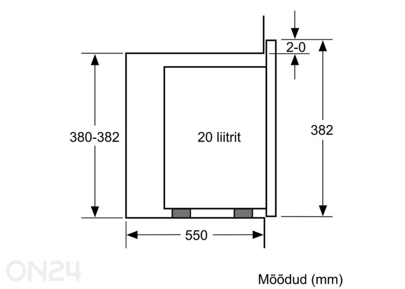 Integreeritav mikrolaineahi Bosch BFL523MS0 suurendatud