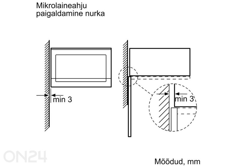 Integreeritav mikrolaineahi Bosch BFL523MS0 suurendatud
