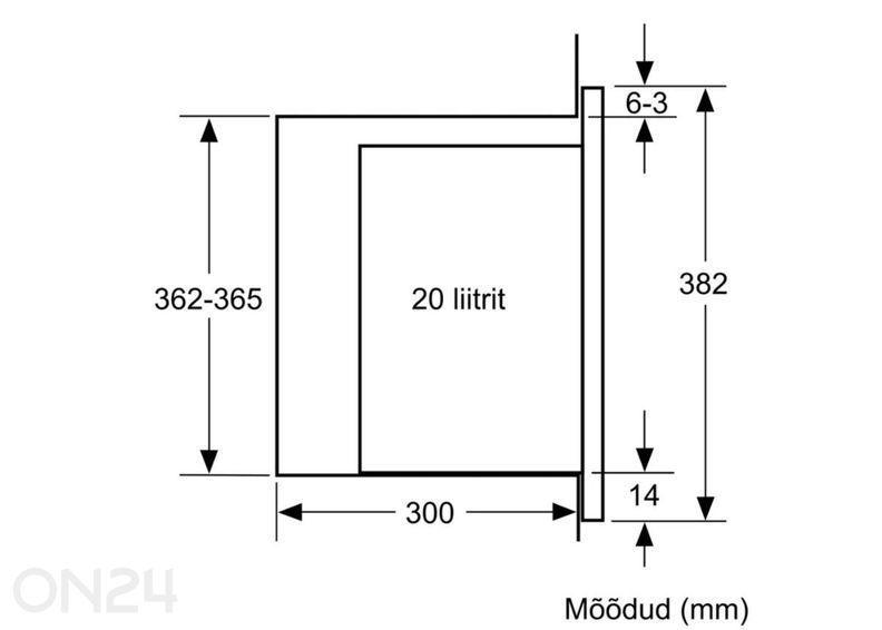 Integreeritav mikrolaineahi Bosch BFL523MS0 suurendatud