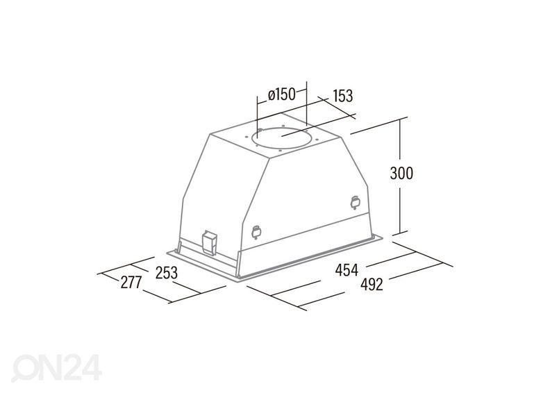 Integreeritav õhupuhasti Cata GC DUAL A 45 XGWH suurendatud
