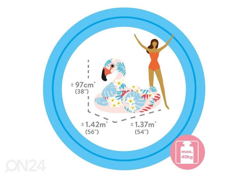 Intex ujumismadrats Troopiline Flamingo suurendatud