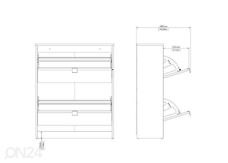 Jalanõudekapp Shoes 70,3 cm suurendatud