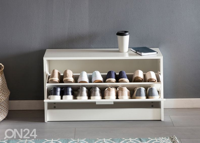 Jalanõudekapp Zoey, valge suurendatud