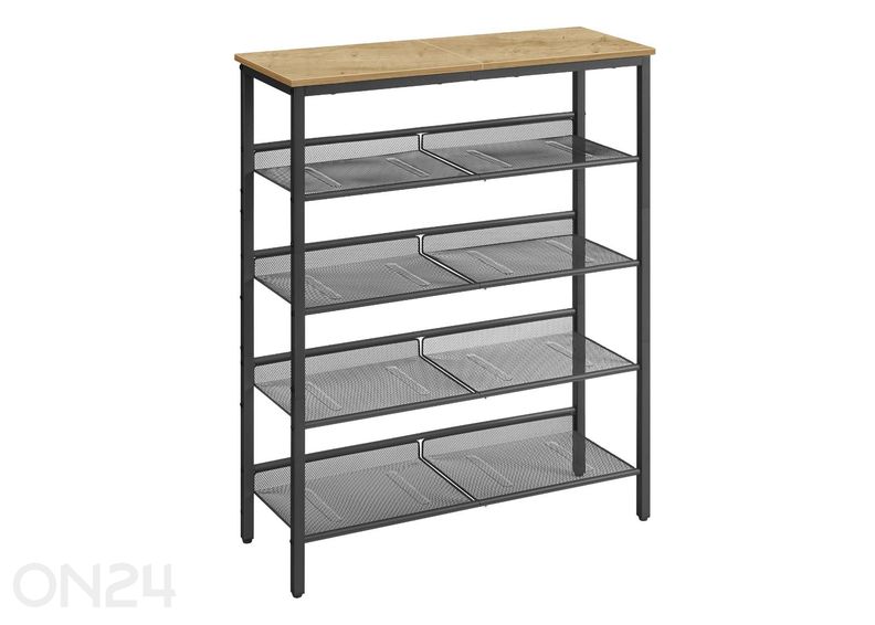 Jalanõuderiiul 93 cm, must/artisan tamm suurendatud