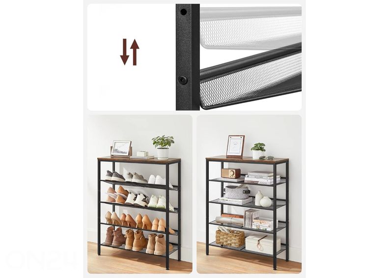 Jalanõuderiiul, pruun/must suurendatud