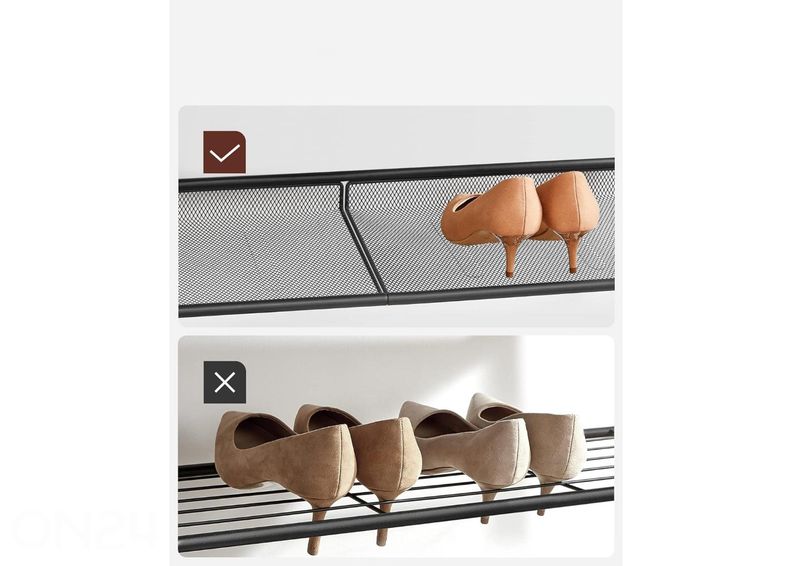 Jalanõuderiiul, pruun/must suurendatud