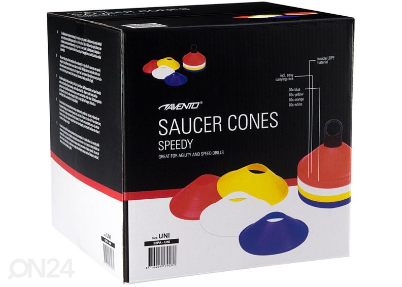 Jalgpalli Koonused (4 Värvi) Avento 40 tk suurendatud