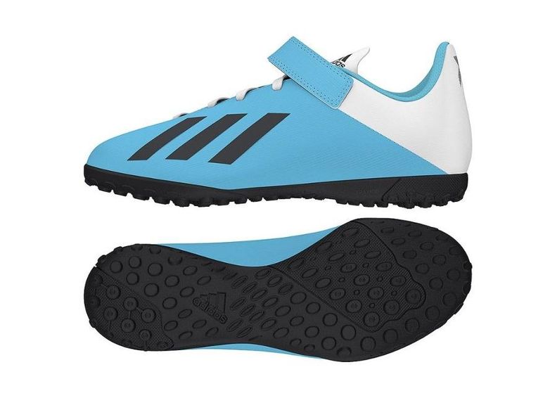 Jalgpallijalatsid lastele kunstmuru adidas X 19.4 H&L TF JR EF9126 sinine suurendatud