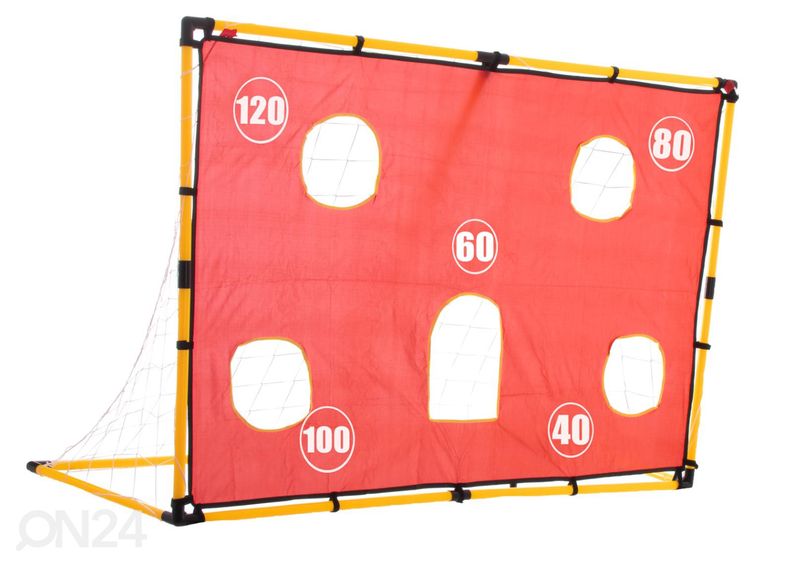 Jalgpallivärav koos täpsusseina ja palliga suurendatud
