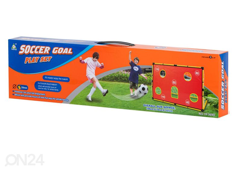 Jalgpallivärav koos täpsusseina ja palliga suurendatud