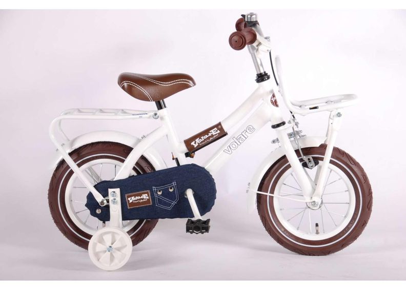 Jalgratas väikelastele Urban Jeans White 12 tolli Volare suurendatud