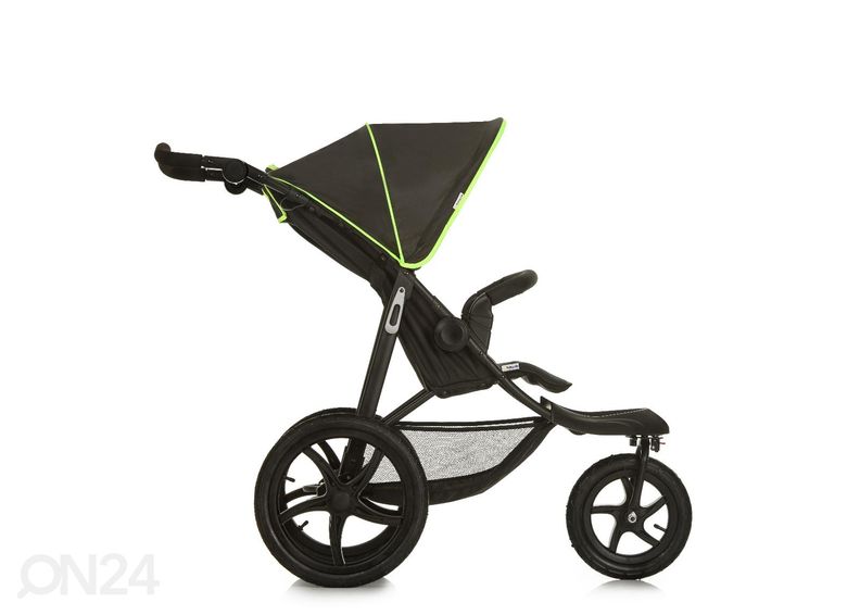 Jalutuskäru Hauck Comfort Runner must/neoonkollane suurendatud