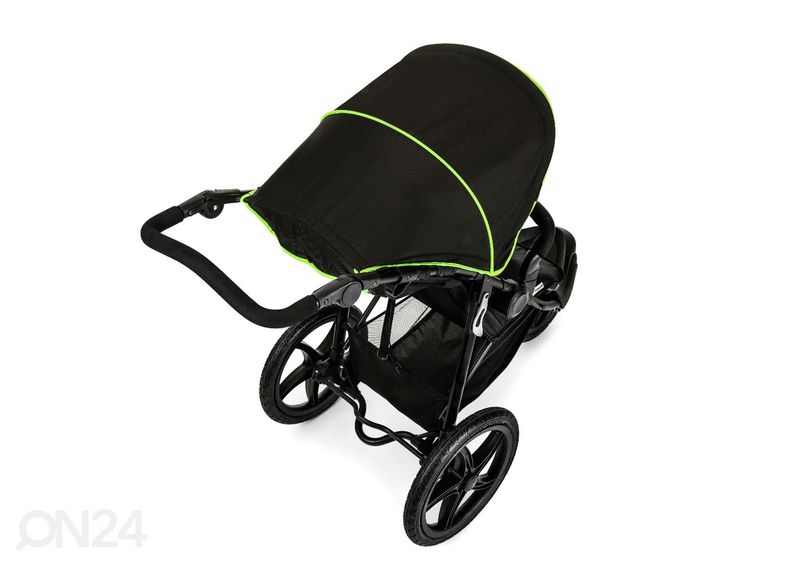 Jalutuskäru Hauck Comfort Runner must/neoonkollane suurendatud