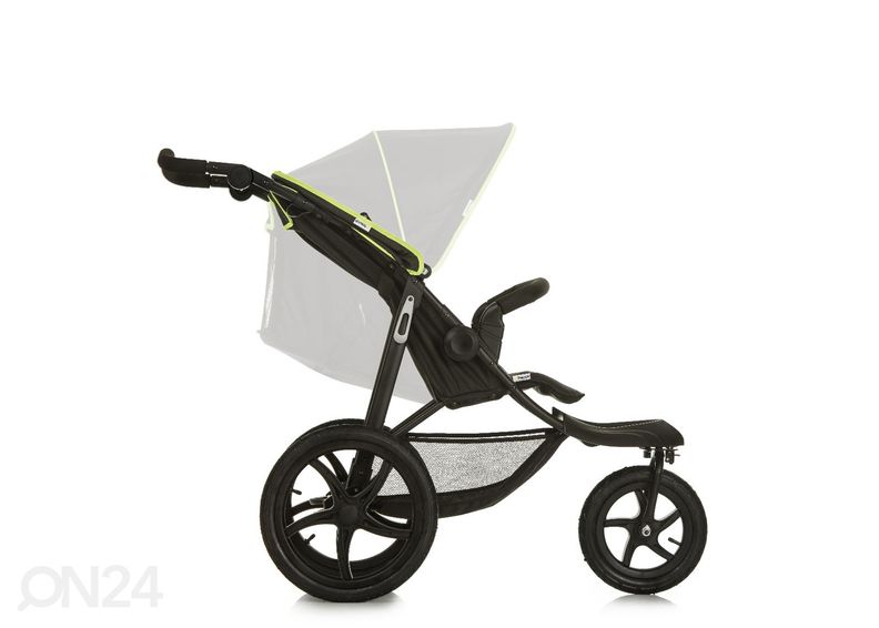 Jalutuskäru Hauck Comfort Runner must/neoonkollane suurendatud