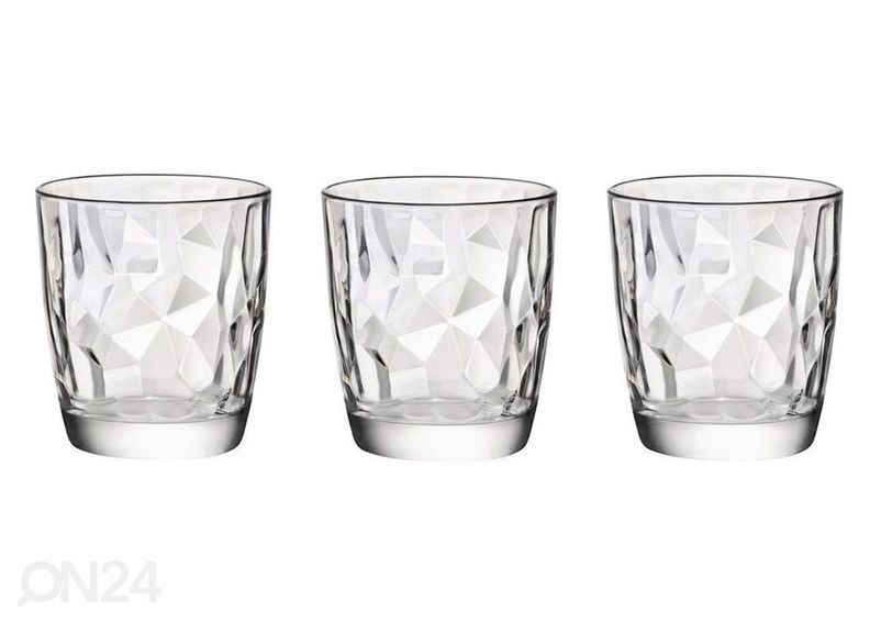 Joogiklaas Diamond 30 cl, 3 tk suurendatud