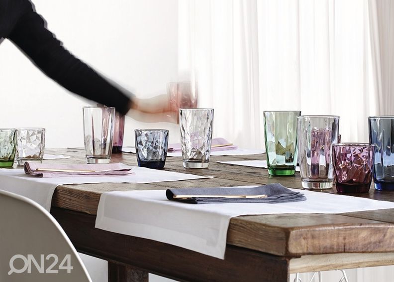 Joogiklaas Diamond lilla 39 cl, 3 tk suurendatud