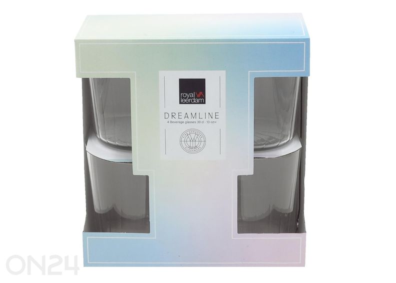 Joogiklaas Dreamline 37 cl, 4 tk suurendatud