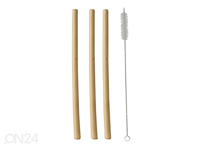 Joogikõrred Bambus 12 tk + puhastushari suurendatud