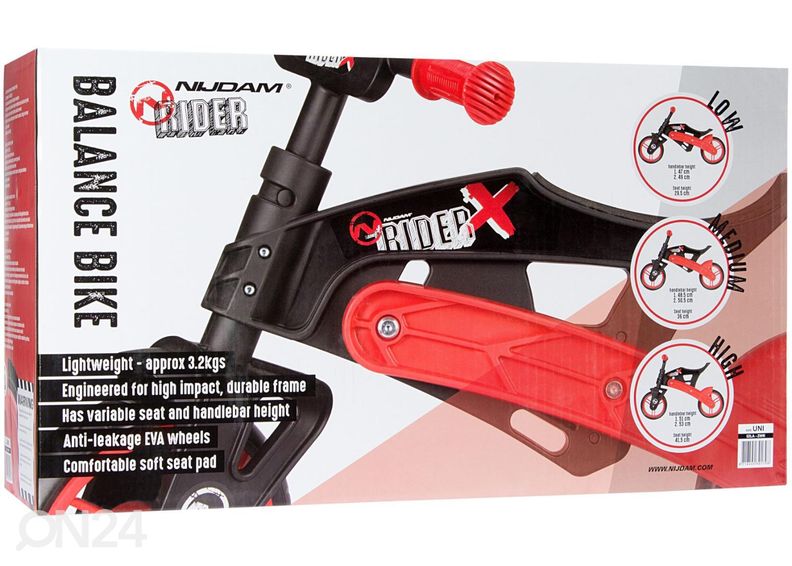 Jooksuratas lastele reguleeritav N-Rider Nijdam suurendatud