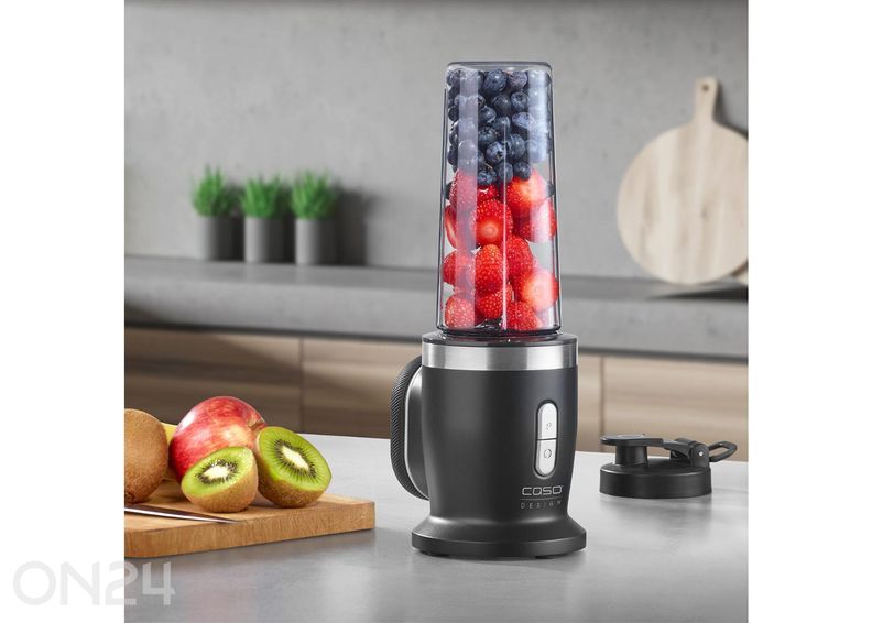 Juhtmevaba blender Caso Click & Blend 03622, 0.5 L, mattmust/roostevaba teras suurendatud