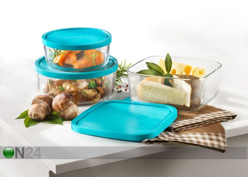 Kaanega klaaskauss Frigoverre Ø 12 cm, 2 tk suurendatud