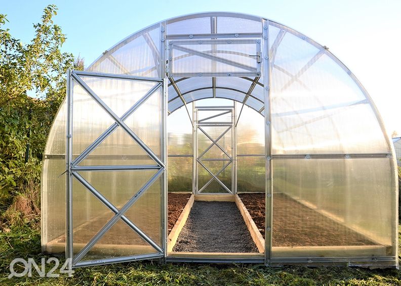 Kaarkasvuhoone Kerttu, 4 mm 3x8 m suurendatud