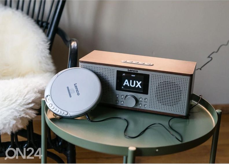 Kaasaskantav CD-mängija Lenco CD201SI, hõbedane suurendatud