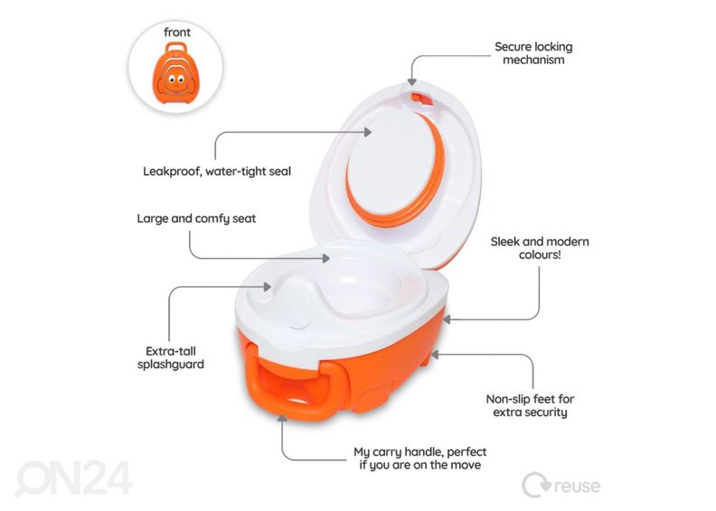 Kaasaskantav pissipott My Carry Potty kala suurendatud