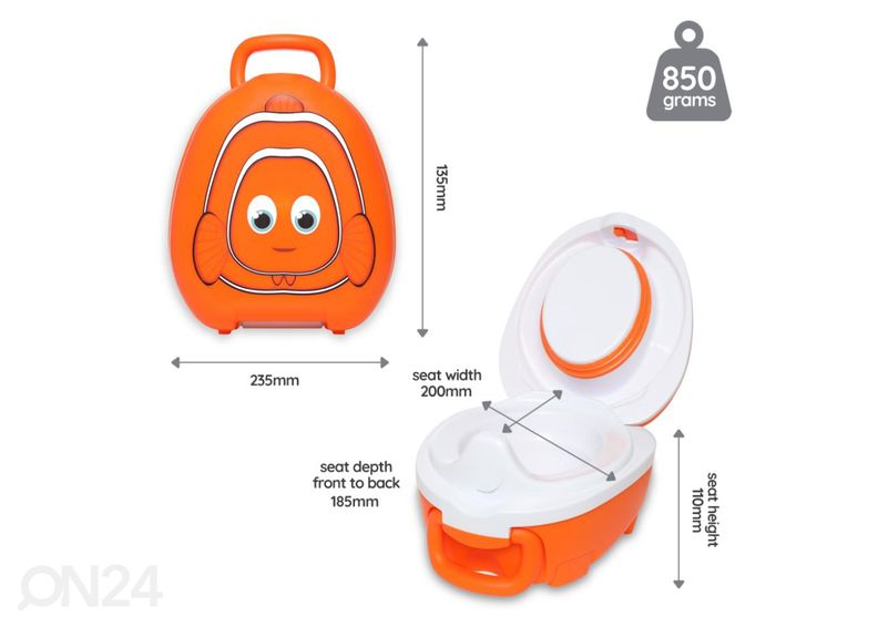 Kaasaskantav pissipott My Carry Potty kala suurendatud