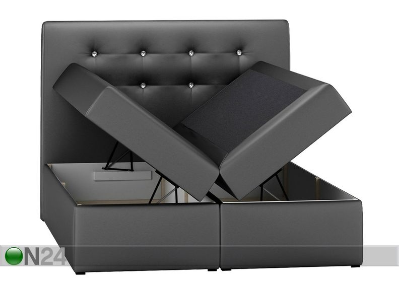 Kahe pesukastiga kontinentaalvoodi 120x200 cm suurendatud