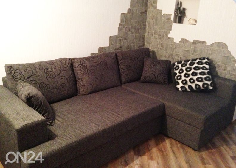 Kahe pesukastiga nurgadiivan-voodi Randa II suurendatud