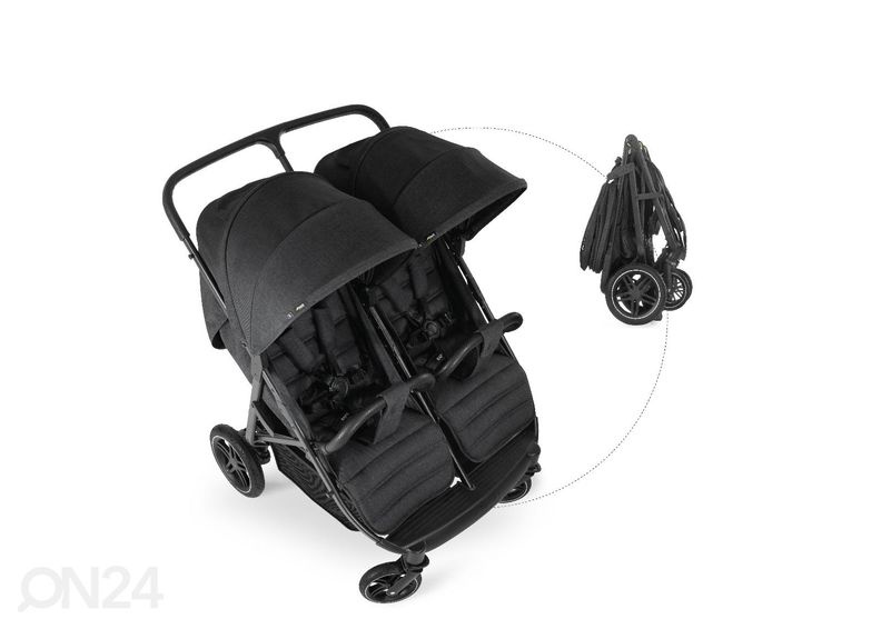 Kahekohaline jalutuskäru Hauck Select Uptown Duo Melange must suurendatud