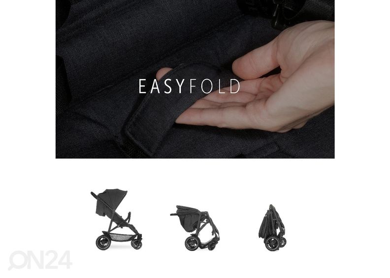 Kahekohaline jalutuskäru Hauck Select Uptown Duo Melange must suurendatud