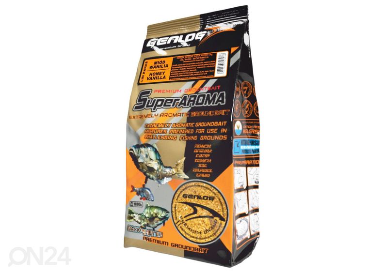 Kalasööt genlog super aroma 1 kg koger-linask mesi vanilje suurendatud