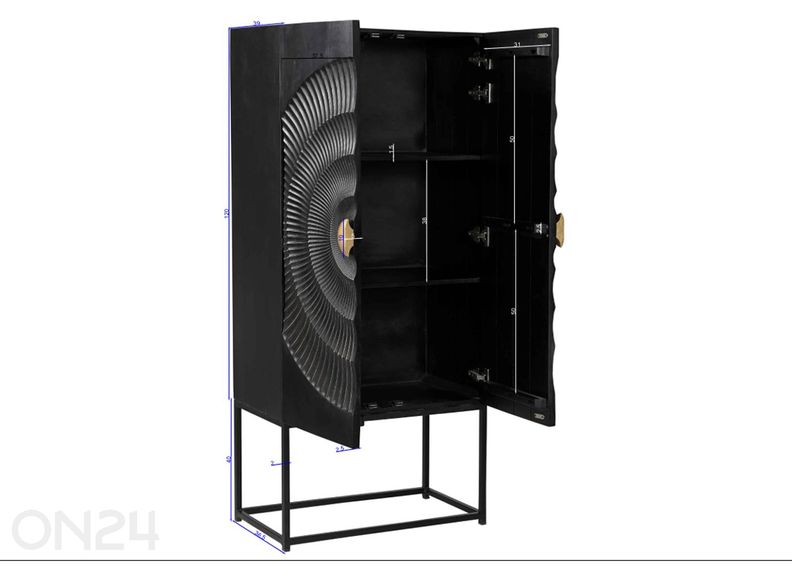 Kapp Black Smooth 75 cm suurendatud