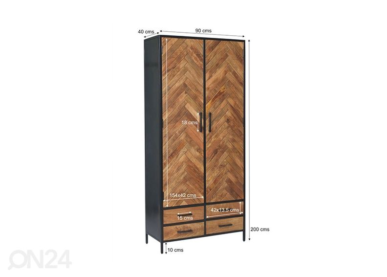 Kapp Brooklyn 90 cm suurendatud