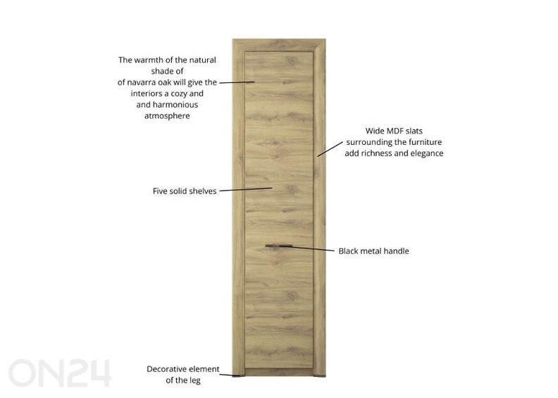 Kapp Sapori 60 cm suurendatud