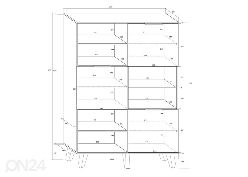 Kappriiul Kilty 120 cm suurendatud