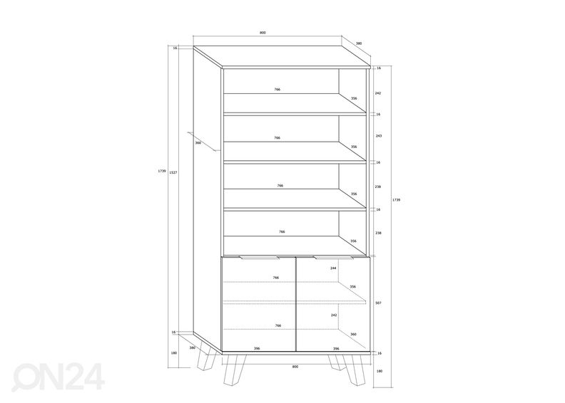 Kappriiul Kilty 80 cm suurendatud