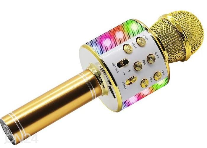 Karaokemikrofon kõlariga Manta MIC20GL, kuldne suurendatud
