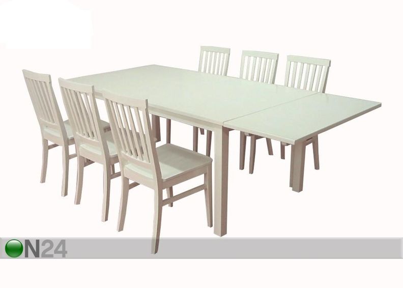 Kasepuidust pikendatav söögilaud 100x180+45 cm suurendatud