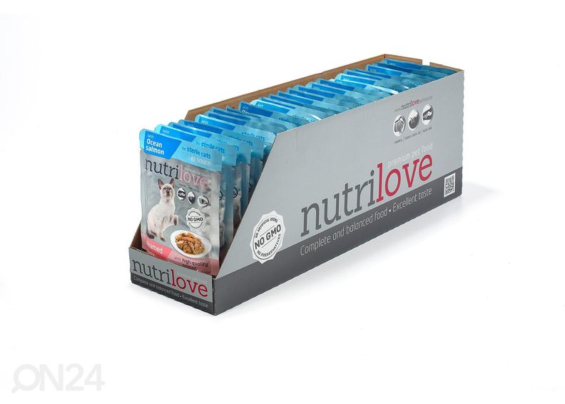 Kassi täissööt lõhega steriliseeritud kassidele 28x85g suurendatud