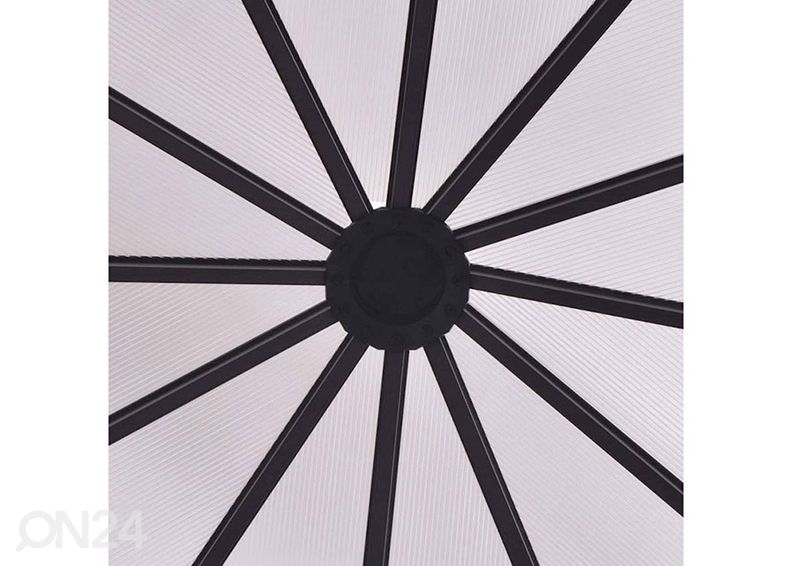 Kasvuhoone kuusnurkne suurendatud