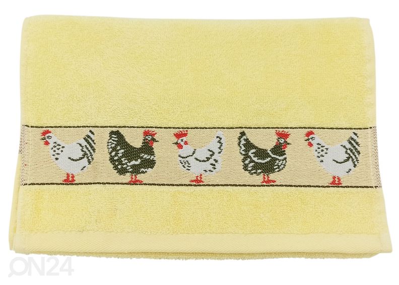 Käterätikute komplekt Chickens kollane, 30x60 cm suurendatud