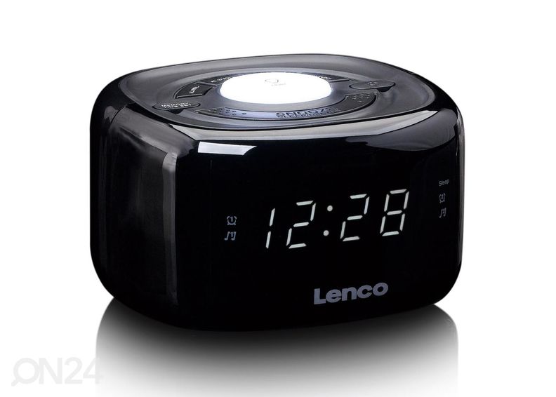 Kellraadio öövalgustiga Lenco CR12BK, must suurendatud