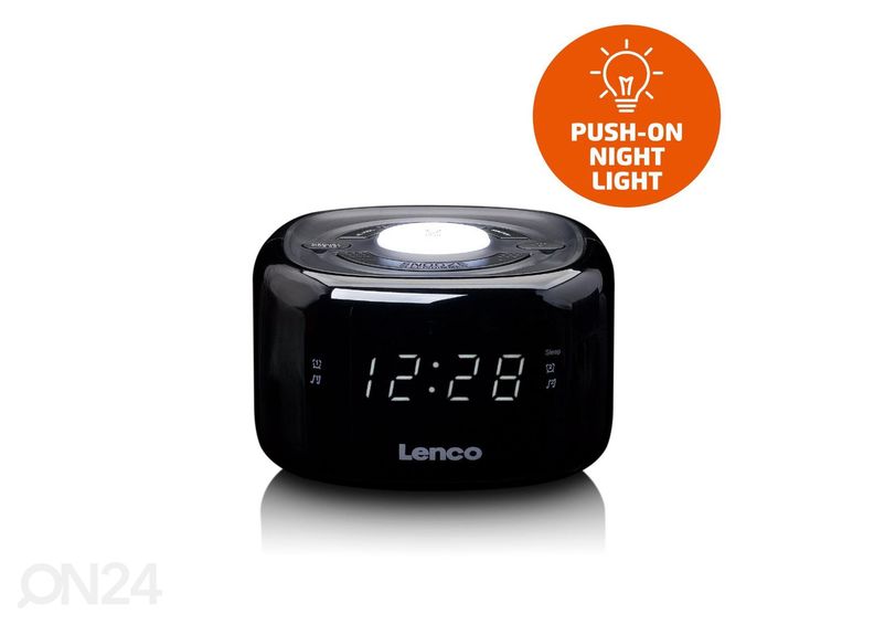 Kellraadio öövalgustiga Lenco CR12BK, must suurendatud