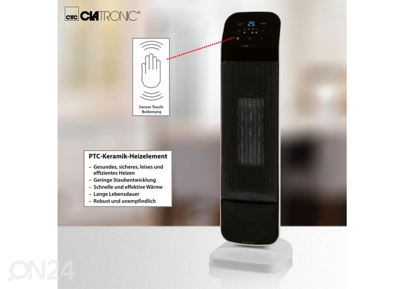 Keraamiline soojapuhur Clatronic HL3763, must suurendatud