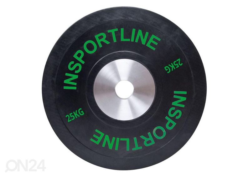 Ketas kummist Set Bumper Plate 2x 5-25kg inSPORTline suurendatud