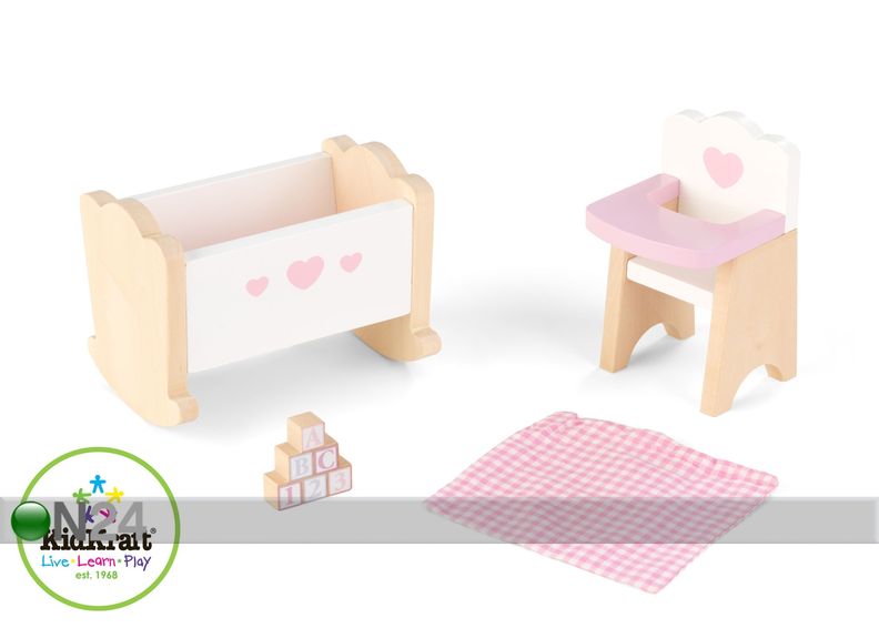 KidKraft 27-osaline nukumaja mööbel suurendatud